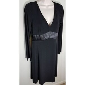 Womens Jane‎ Street V Neck Empire Waist Black Dress Fully Lined Size 6 NWT